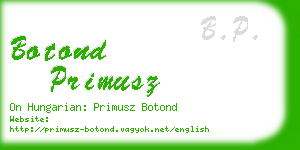 botond primusz business card